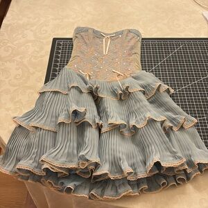 Betsey Johnson, ballet core corseted, tiered skirt dress. Size 2. Never worn.